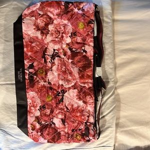 Victoria’s Secret Quilted Pink and Black Floral Duffle